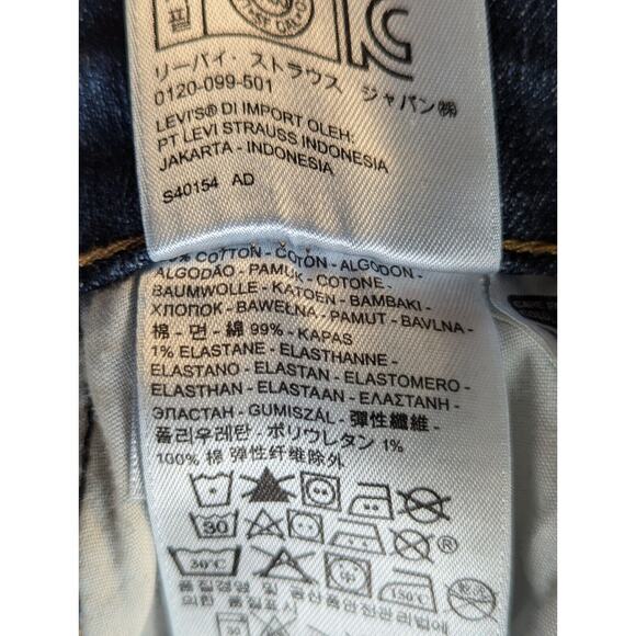 Levi's 515 Jeans 10M Women's 30x32 Bootcut Blue Cotton Mid-Rise Flared Dark Wash - Picture 10 of 10